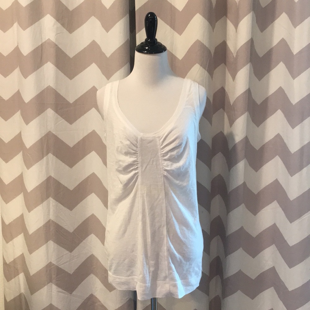 CAbi white tank top Med